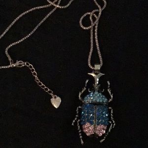 Betsey Johnson vintage rhinestone scarab beautiful